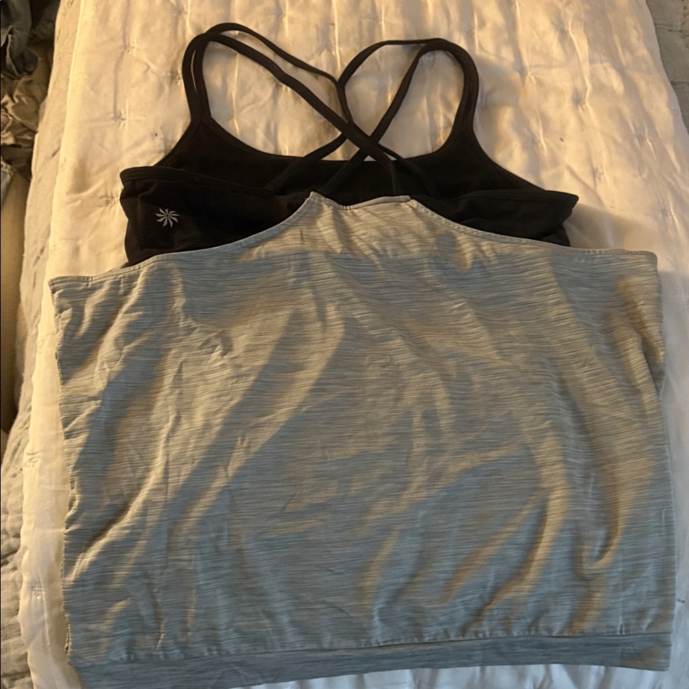 Athleta Black and Gray Women's Top